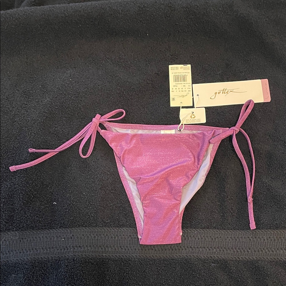 Gottex Shimmering Purple Bikini Bottom nwt size 6